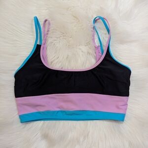 Endless Waves Color Block Bikini Top in Size Small